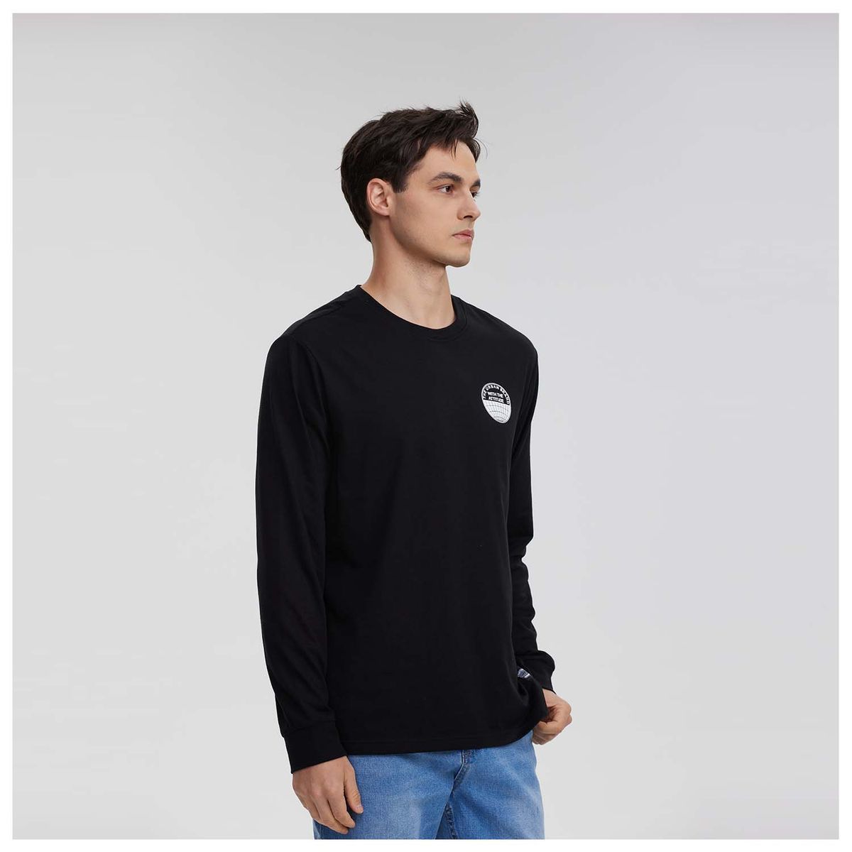 FASHION'S PARK - Polera Hombre Printed Juvenil Negro Fashions Park