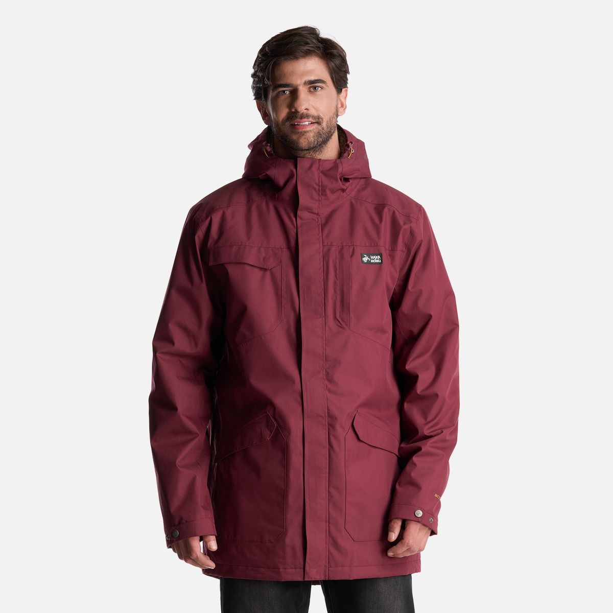 HAKA HONU - Chaqueta Hombre Yak Burdeo Haka Honu
