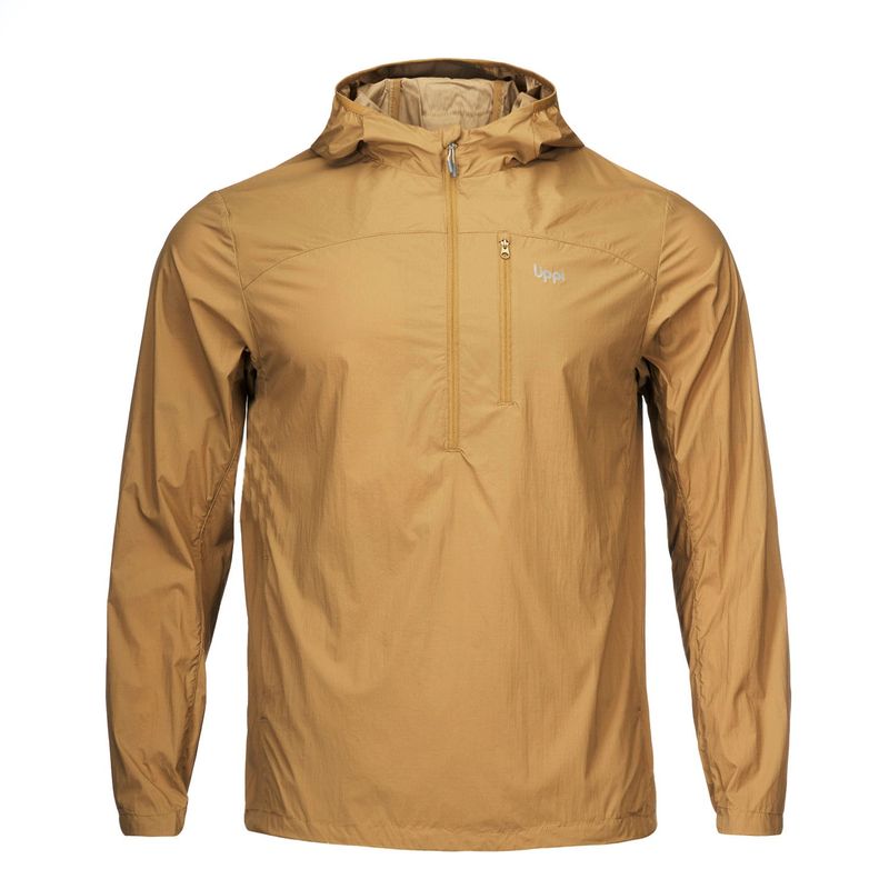 LIPPI - Chaqueta Hombre Spry WindBreaker 14 Zip Hoody Jacket Cafe Pardo Lippi