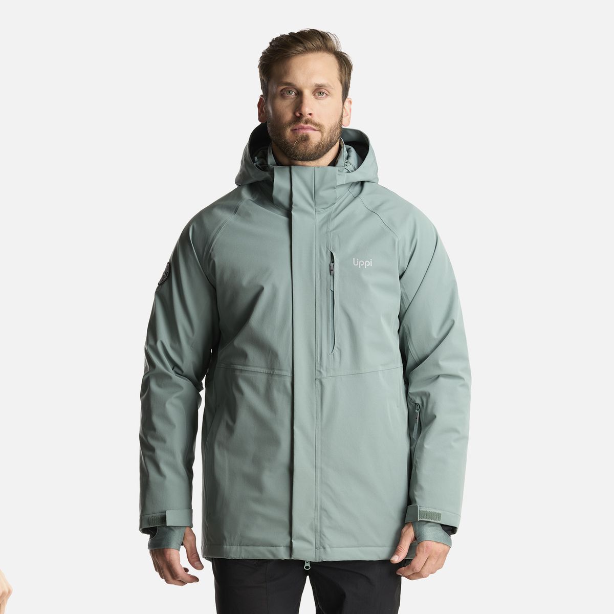 LIPPI - Chaqueta Hombre Andes B-Dry Hoody Jacket Jade Oscuro Lippi