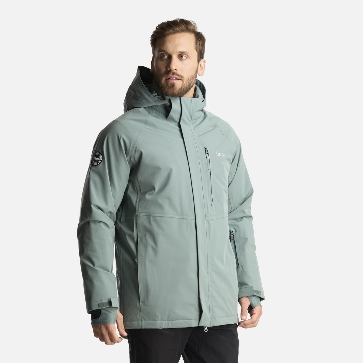 LIPPI - Chaqueta Hombre Andes B-Dry Hoody Jacket Jade Oscuro Lippi