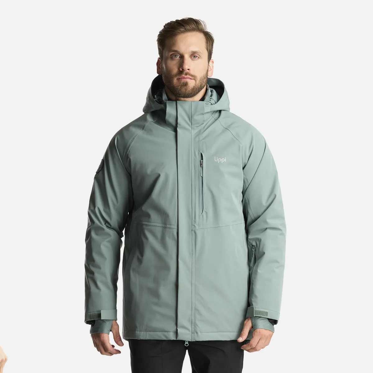 LIPPI - Chaqueta Hombre Andes B-Dry Hoody Jacket Jade Oscuro Lippi