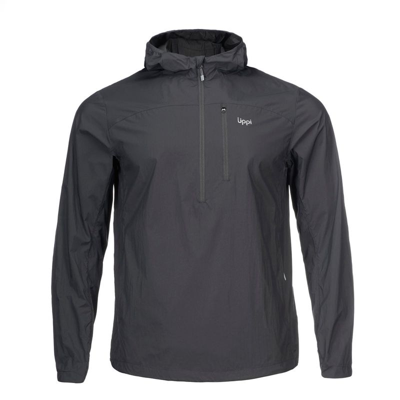 LIPPI - Chaqueta Hombre Spry WindBreaker 14 Zip Hoody Jacket Negro Lippi