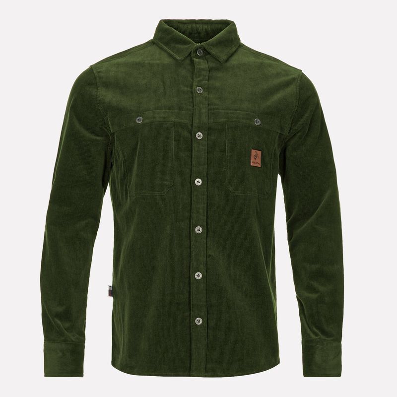 HAKA HONU - Camisa Hombre Mermelada De Perla Verde Militar Haka Honu