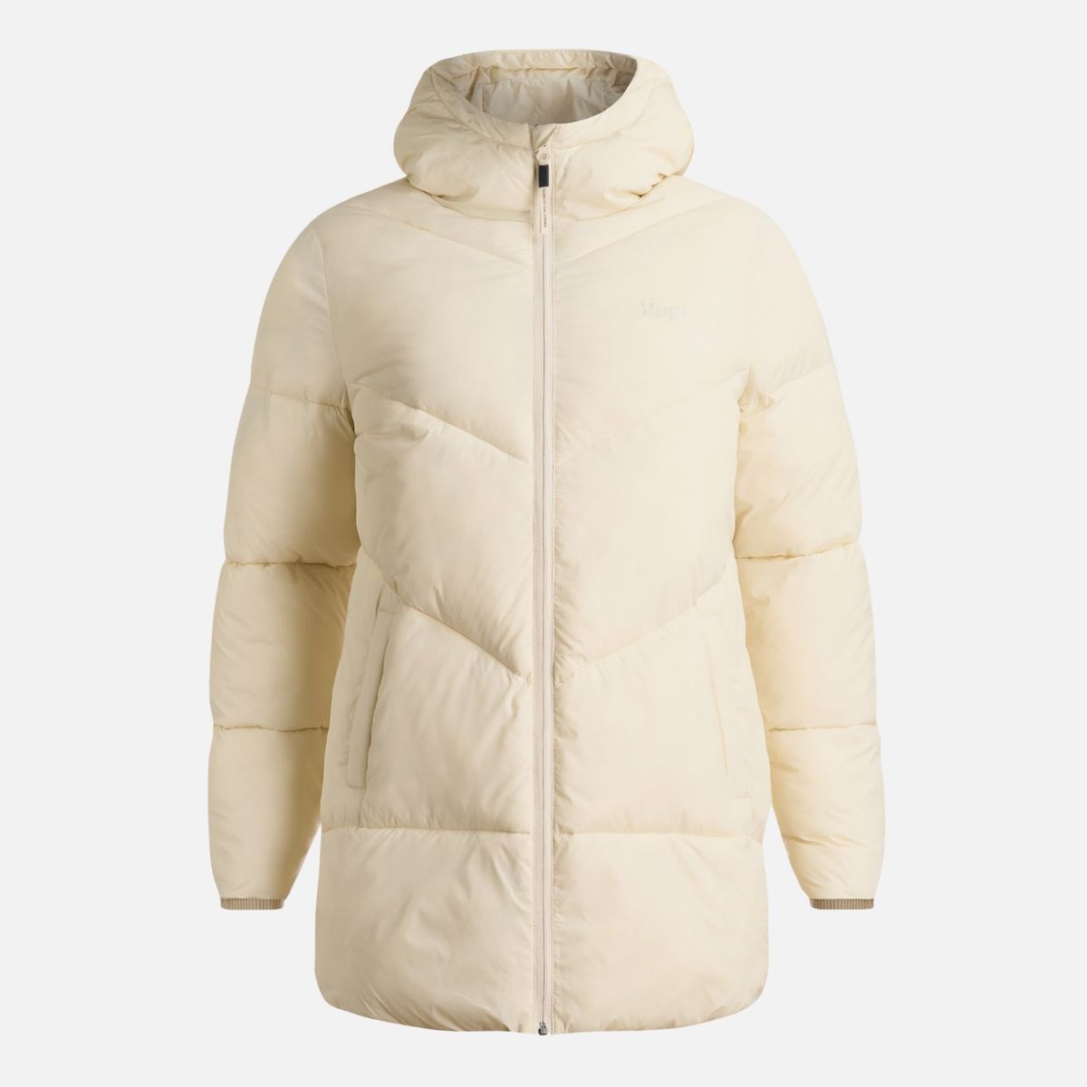 LIPPI - Chaqueta Mujer Long Line Steam Pro Hoody Jacket Crema Lippi