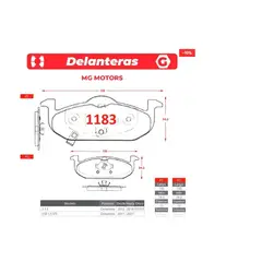 GENERICO - Pastillas de Freno - MG 3 - MG 350 - Gtx Premium Plus