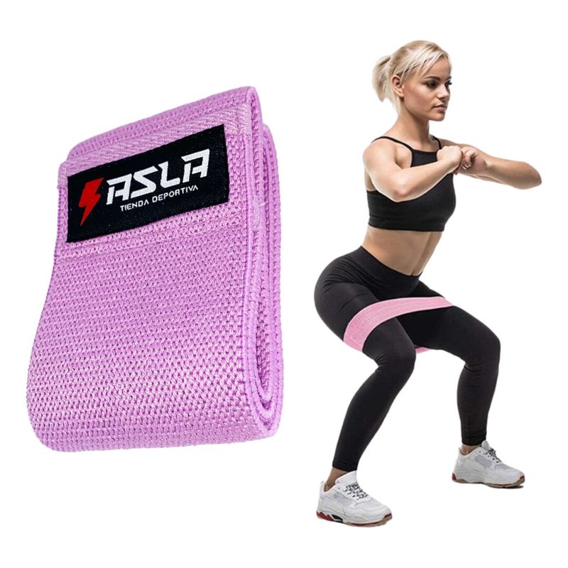 GENERICO - Banda Tela Morada Ejercicio Para Gluteos Y Piernas Asla