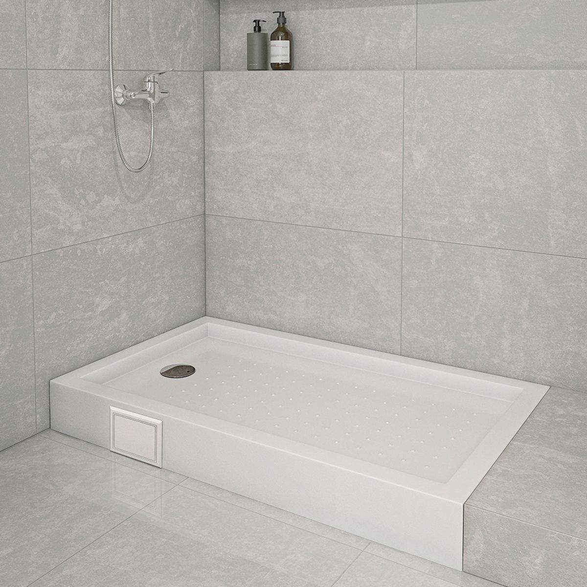 STRETTO - Receptáculo de Ducha con Desague 110x70x14 cm