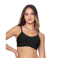 Sostén sin arco con buen cubrimiento en escote Invisible Brastop 091080 Negro