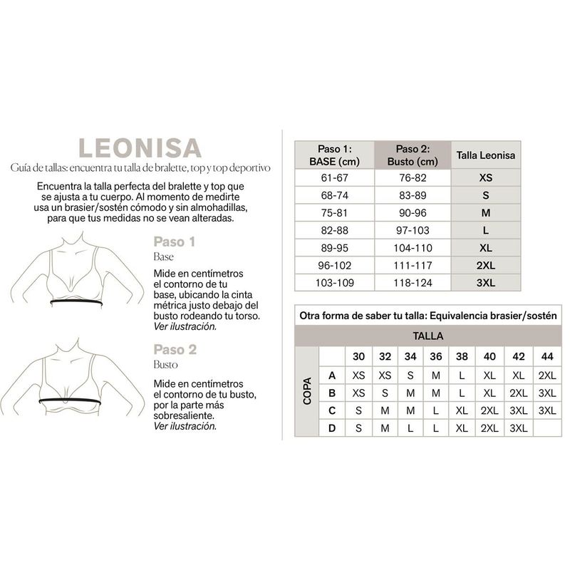 LEONISA - Sostén sin arco con buen cubrimiento en escote Invisible Brastop 091080 Negro