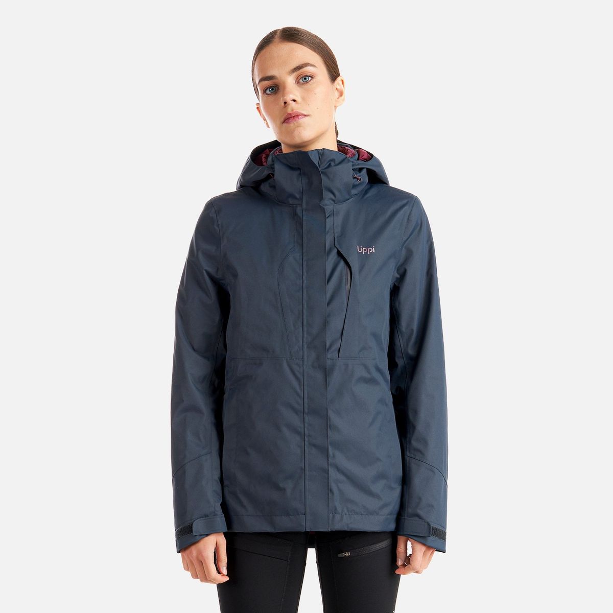 LIPPI - Chaqueta Mujer Tres Cruces Fusion-3 Hoody Jacket Azul Oscuro Lippi