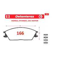 GENERICO - Pastillas de Freno - Honda - Hyundai - Jac Motors - Gtx Premium Plus