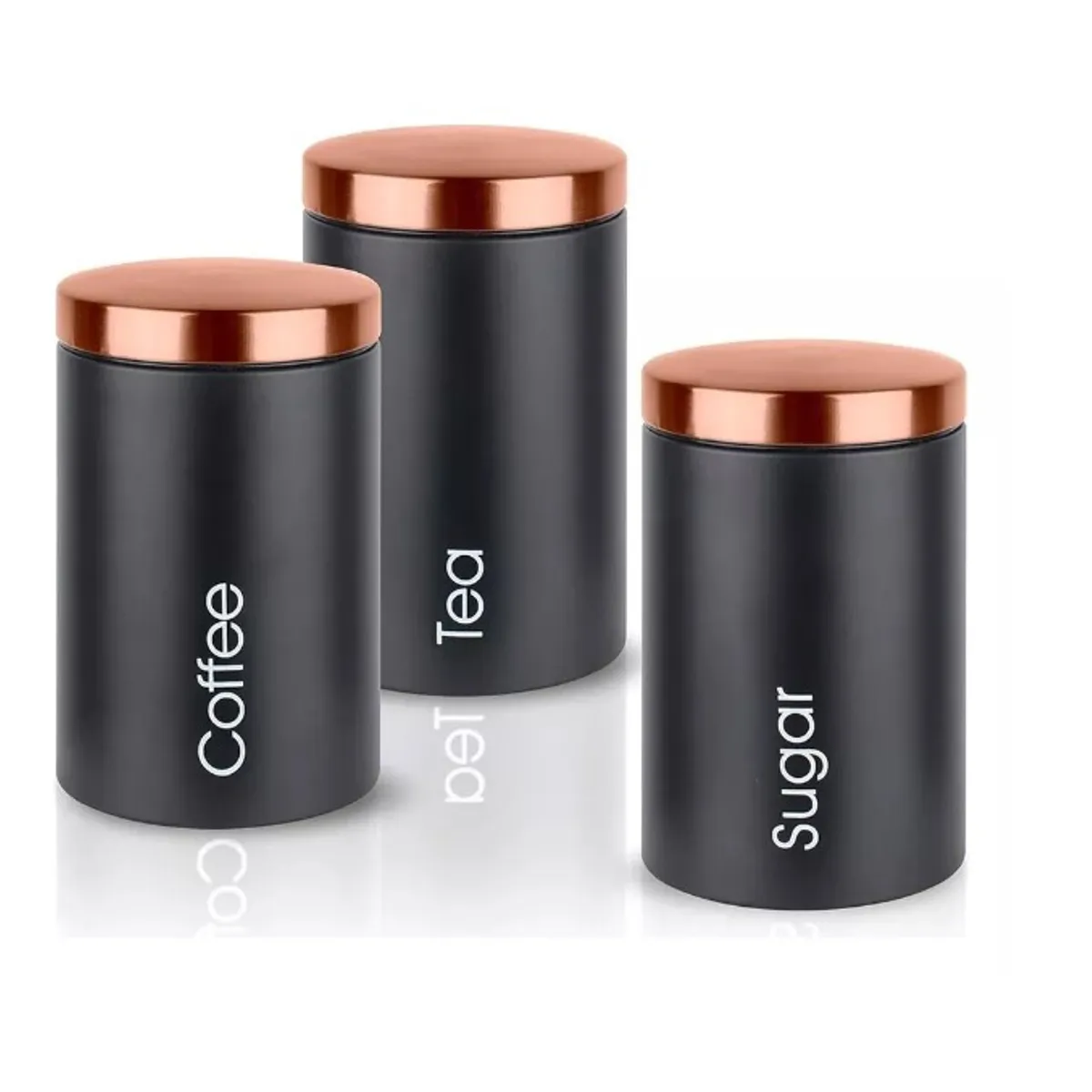 GENERICO - Pack X3 Frasco Hermético Contenedor Cocina Cafe Azucar Sal