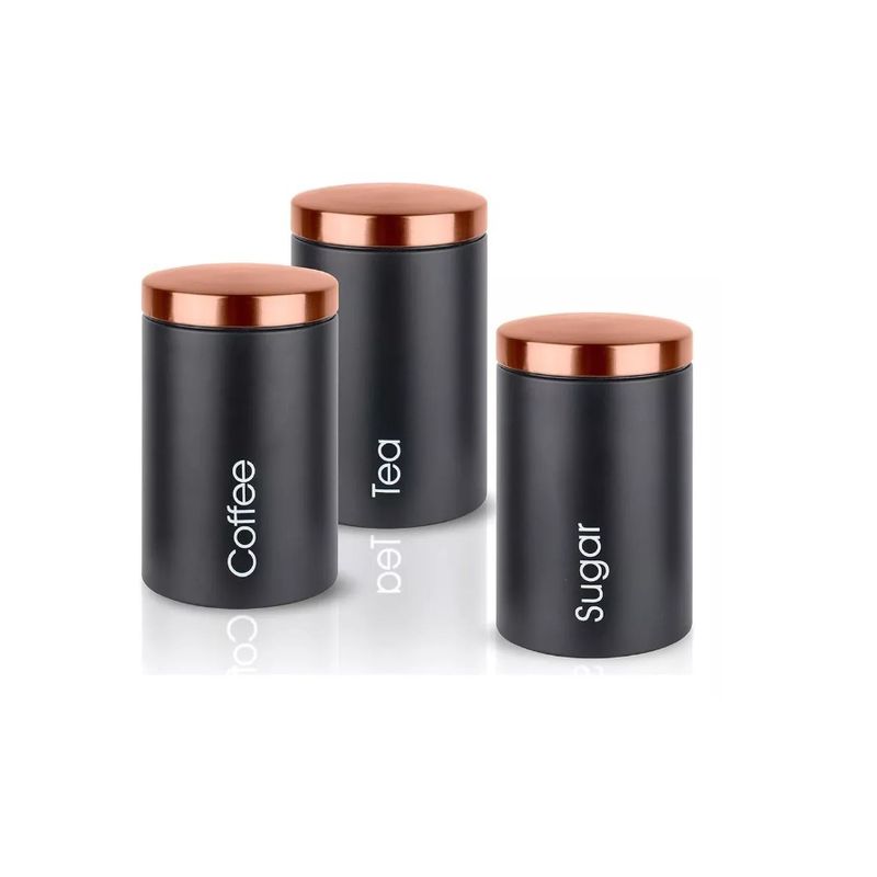 GENERICO - Pack X3 Frasco Hermético Contenedor Cocina Cafe Azucar Sal