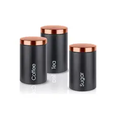 GENERICO - Pack X3 Frasco Hermético Contenedor Cocina Cafe Azucar Sal
