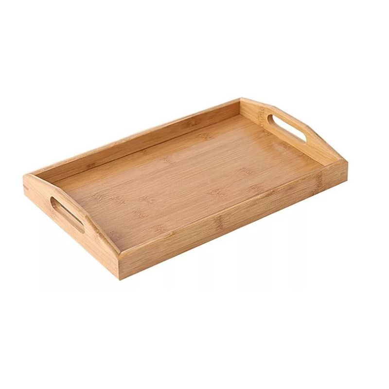 GENERICO - Bandeja Rectangular Para Servir Bandeja Desayuno Bambú
