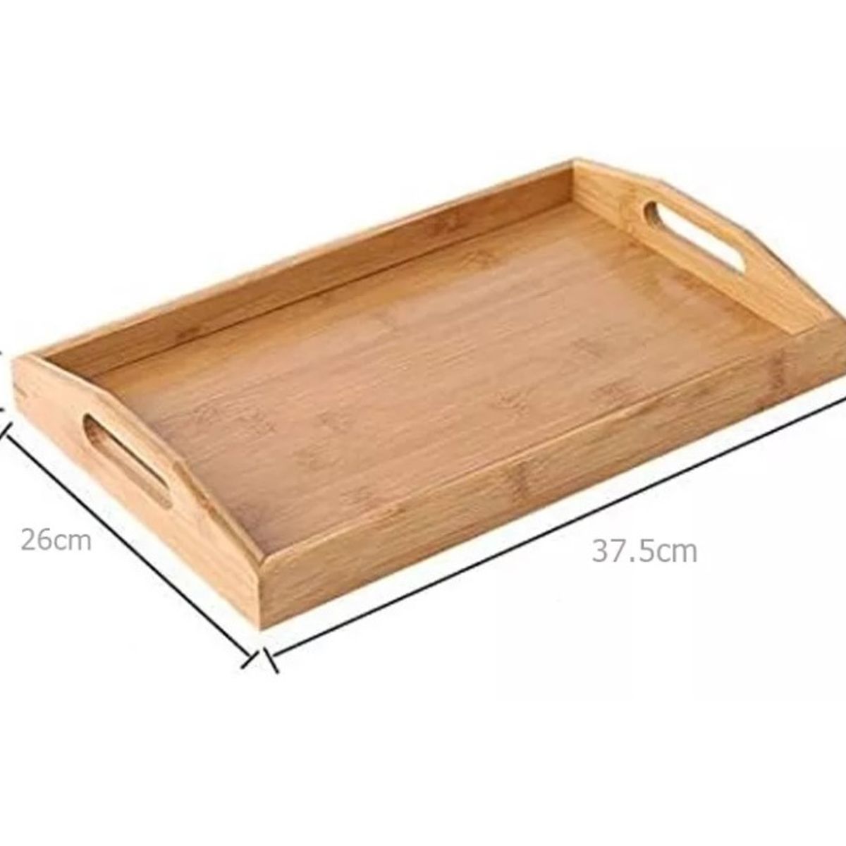 GENERICO - Bandeja Rectangular Para Servir Bandeja Desayuno Bambú