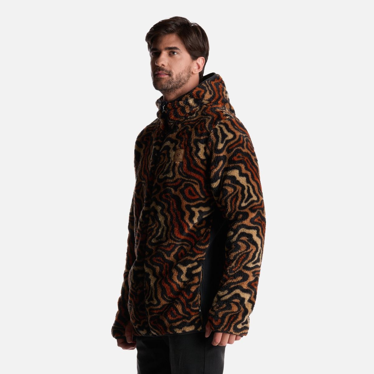 HAKA HONU - Poleron Hombre Calur-oso Print Cafe Haka Honu