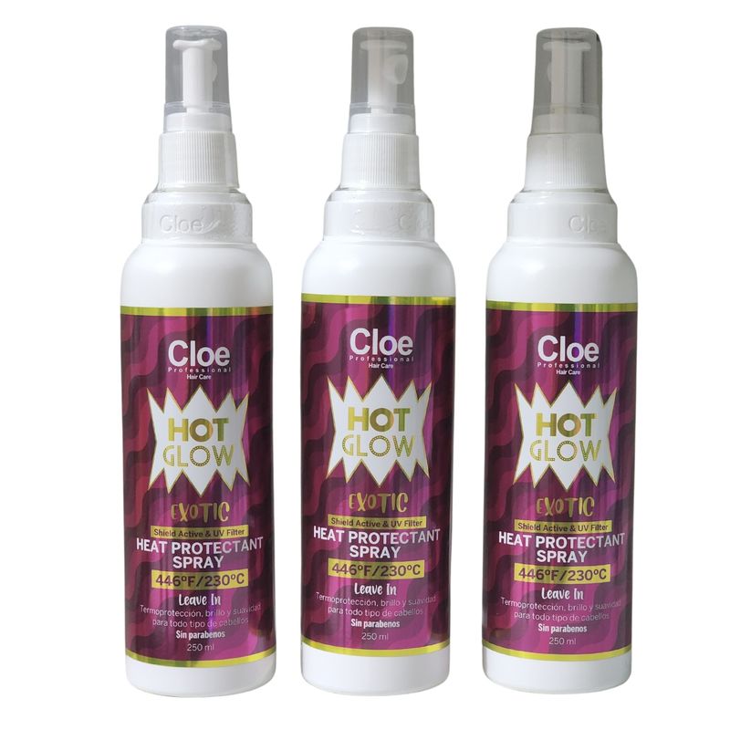CLOE - Cloe Hot Glow Exotic Pack 3 Unidades Protector Termico