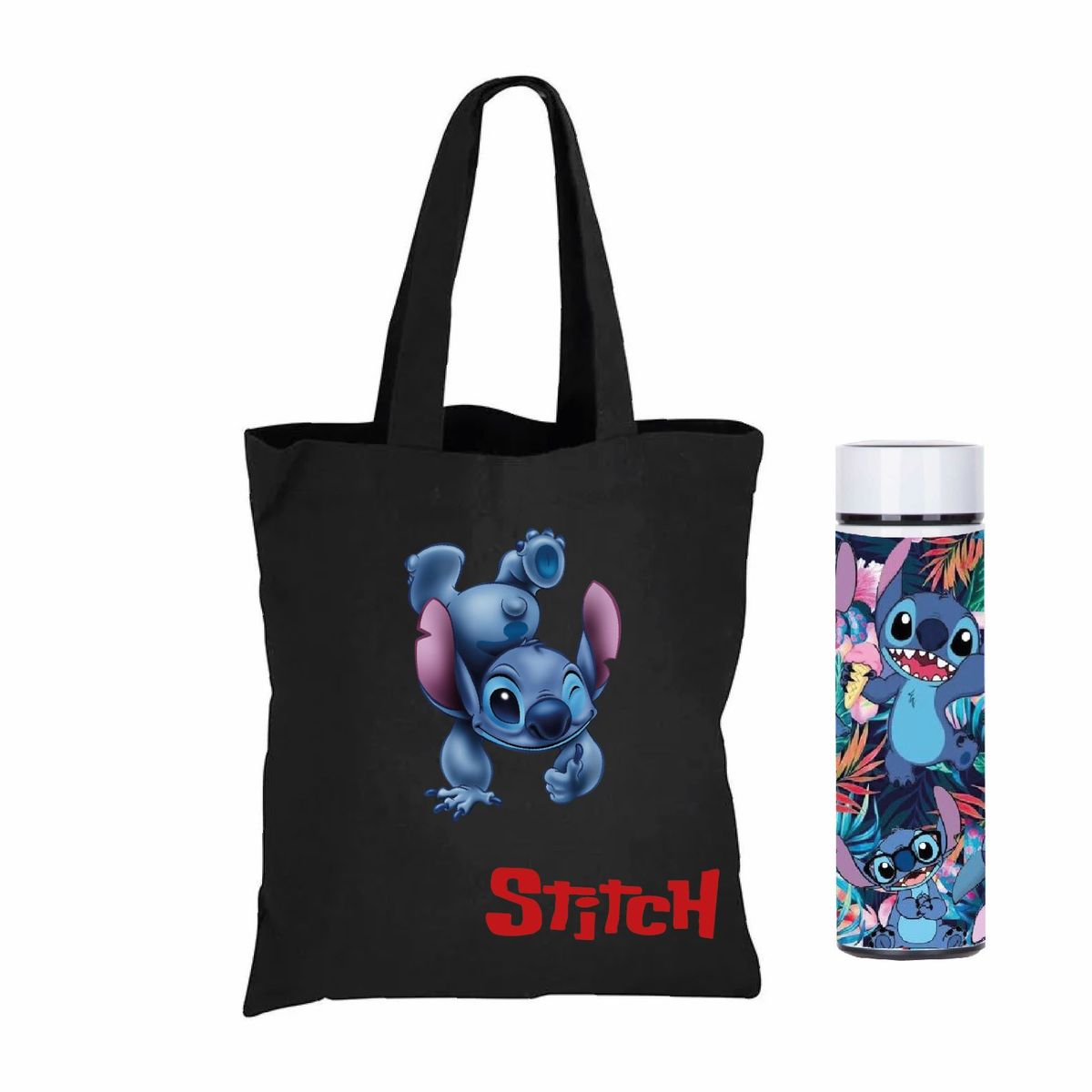 GENERICO - Bolso Stitch,Lilo and Stitch,  más termo led 450 ml estampado