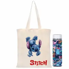 GENERICO - Bolso Stitch,Lilo and Stitch,  más termo led 450 ml estampado
