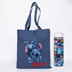 GENERICO - Bolso Stitch,Lilo and Stitch,  más termo led 450 ml estampado