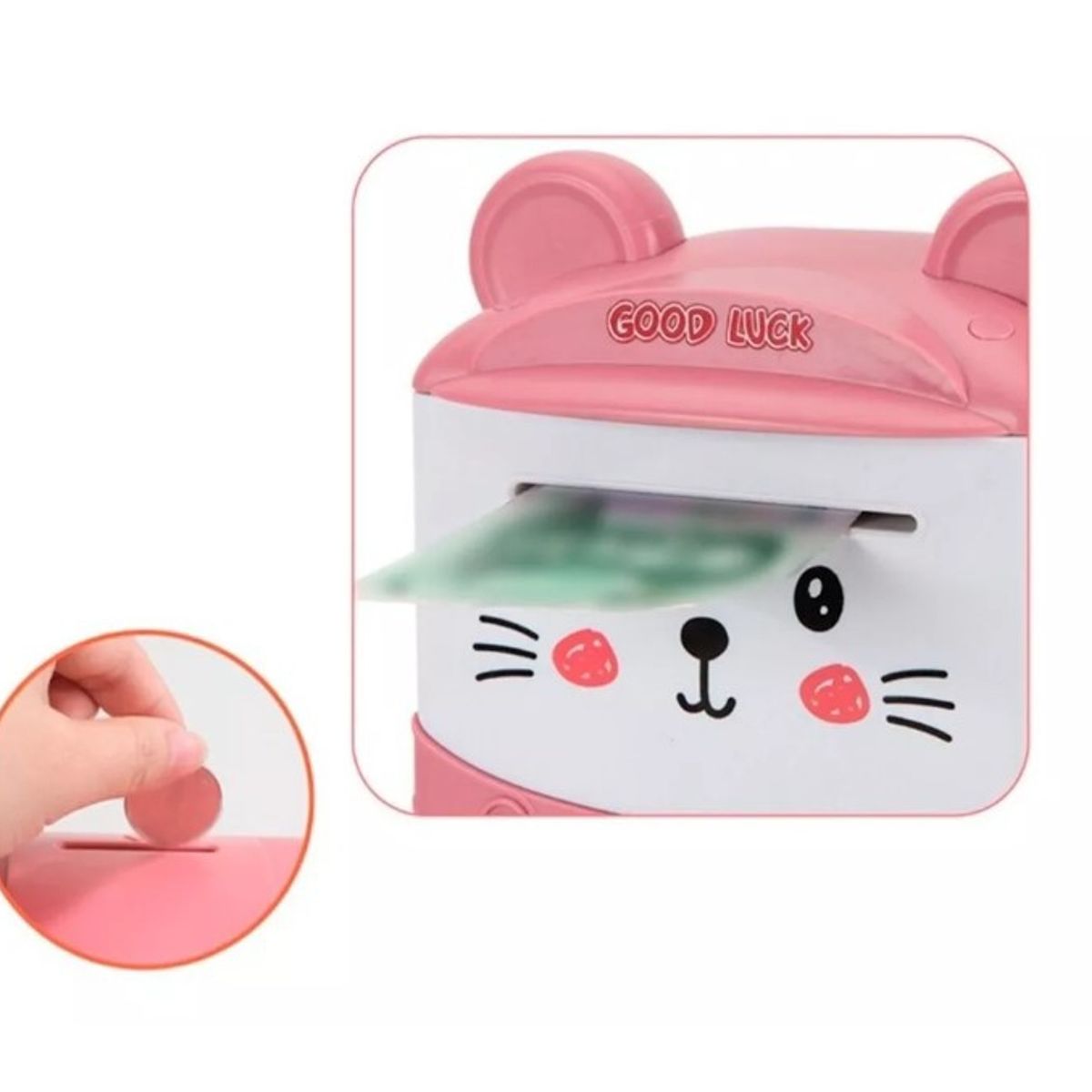 GENERICO - Alcancía Gato Ahorro Automática Contraseña Sonido Y Huella