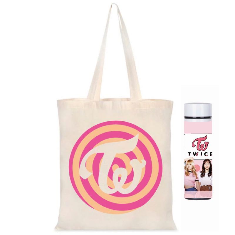 GENERICO - Bolso Twice, kpop, chicas Korea  más termo led 450 ml estampado
