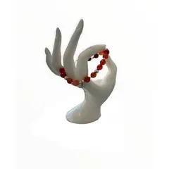 TAETHAI - Pulsera de plata 925 con piedras Cornalina
