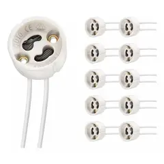 KUANGYE - Pack 20 Zócalos Soquete Gu10 Base Conector Ampolleta Led