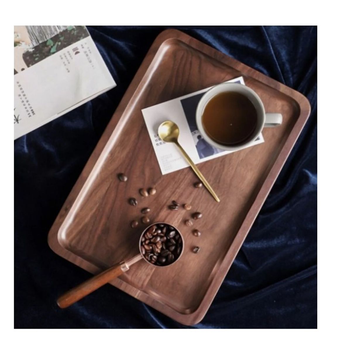 GENERICO - 2 Bandejas Madera Bandeja Desayuno Madera Plato Madera 24x35