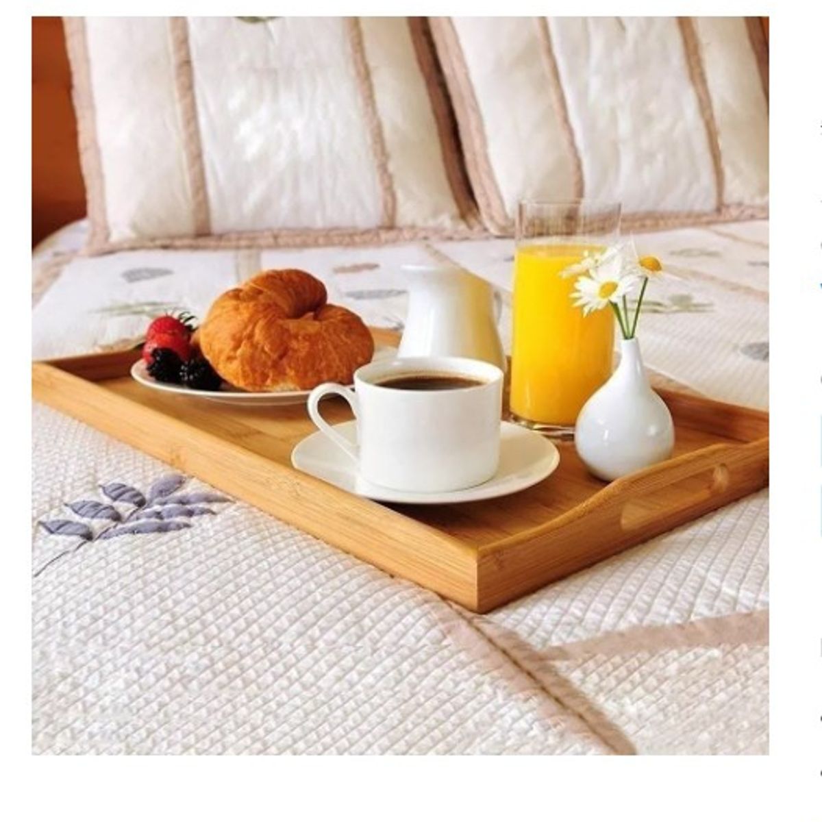 GENERICO - Bandeja De Cama Desayunador Madera Bambu Notebook