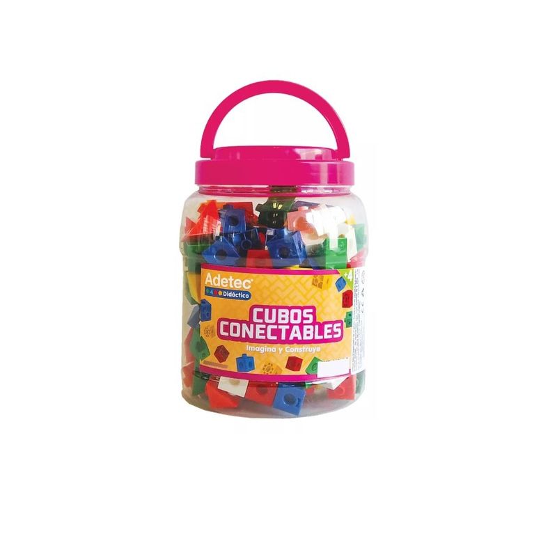 GENERICO - Juego Didáctico Cubos Conectables Adetec 140 Pz - 616