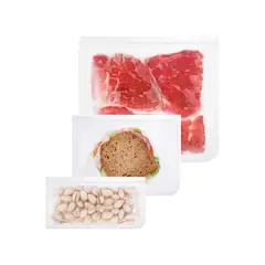 GENERICO - Bolsas Antiderrame De Silicona Herméticas Reutilizable 3 Uni