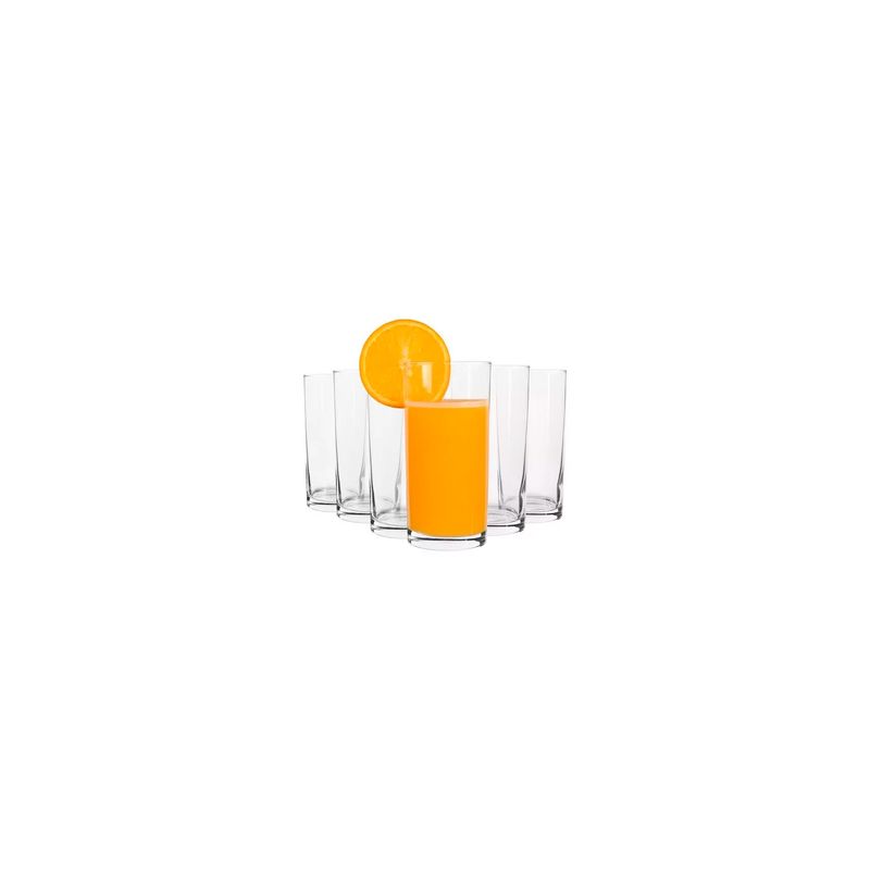 GENACOL - Set 6 Vasos De Vidrio Agua, Cóctel Lav 300ml Premium Color Transparent