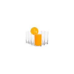 GENACOL - Set 6 Vasos De Vidrio Agua, Cóctel Lav 300ml Premium Color Transparent