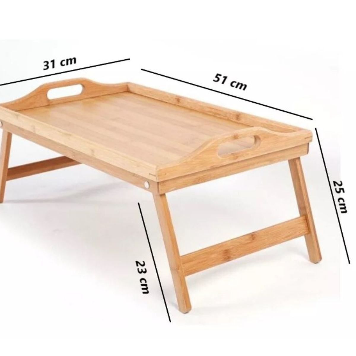 GENERICO - Mesa Bandeja Desayuno De Bambú Para Cama Plegable Portátil