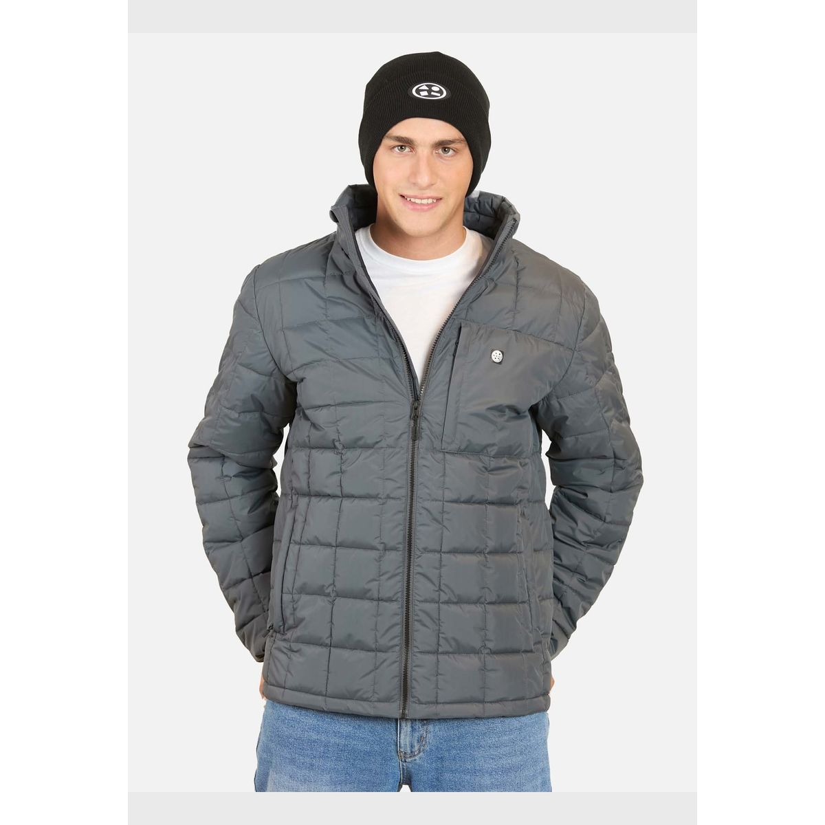 MAUI AND SONS - Parka Puffa Hanalei Gris Hombre Maui And Sons