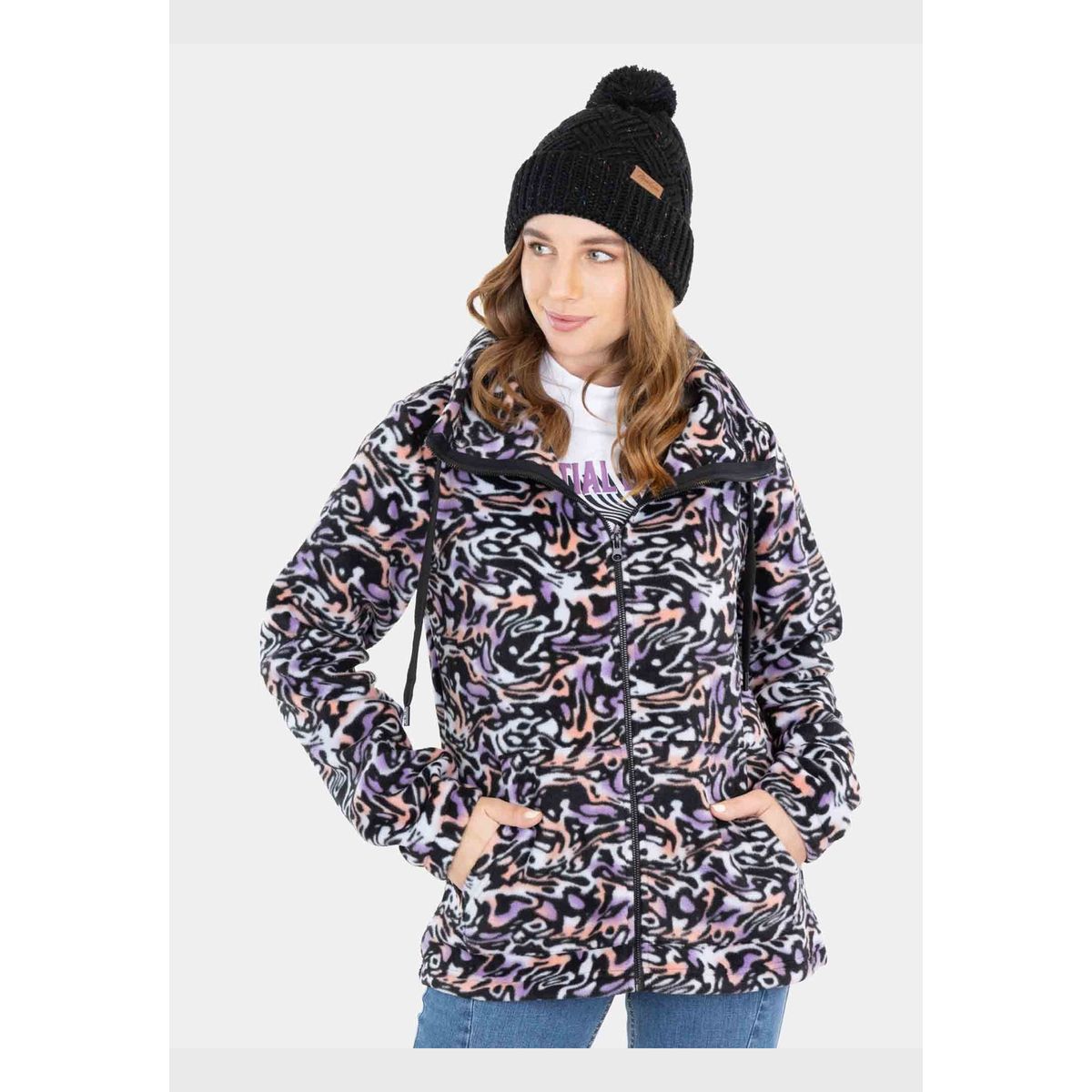 MAUI AND SONS - Poleron Micropolar Mystical Sunset Multicolor Mujer Maui And Sons