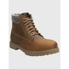 HUSH PUPPIES - Botin Cuero Hombre Negam Café