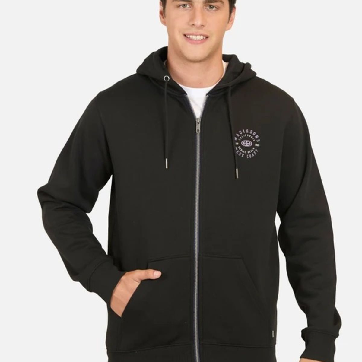 MAUI AND SONS - Poleron Velvet MS Vogue Negro Hombre Maui And Sons