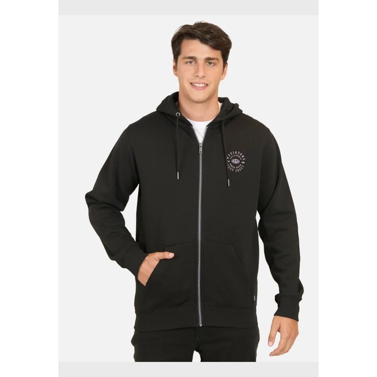 MAUI AND SONS - Poleron Velvet MS Vogue Negro Hombre Maui And Sons