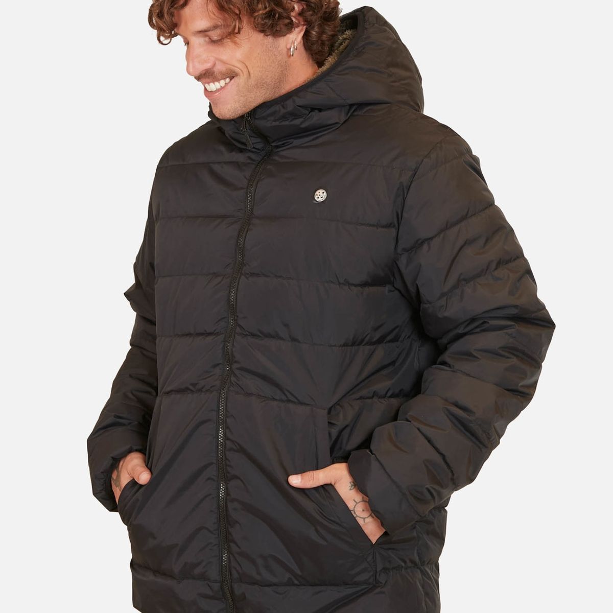 MAUI AND SONS - Parka Puffa Hilo Negro Hombre Maui And Sons