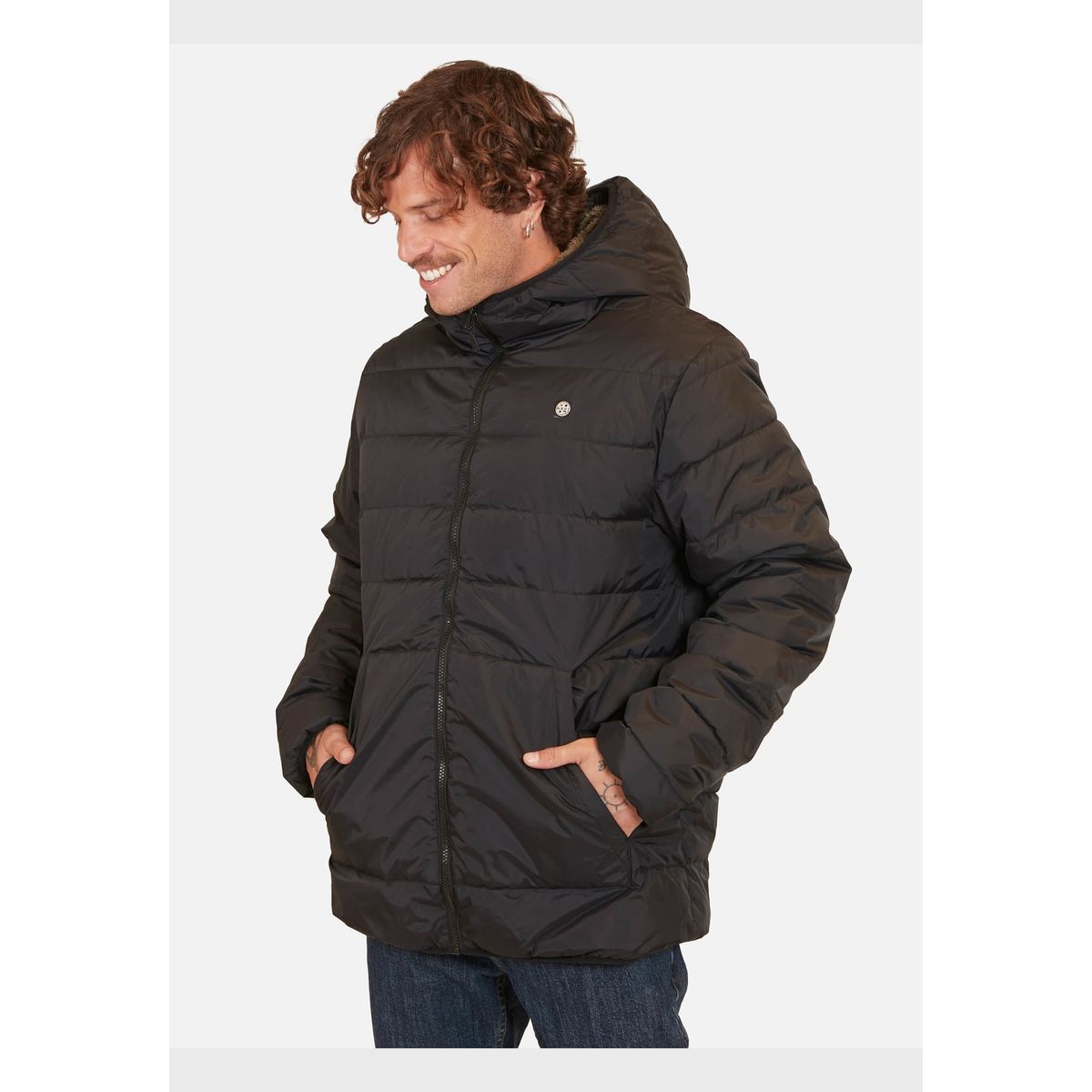 MAUI AND SONS - Parka Puffa Hilo Negro Hombre Maui And Sons
