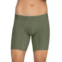 LEO - Bóxer medio en algodón comodidad total 033123 Verde Olivo