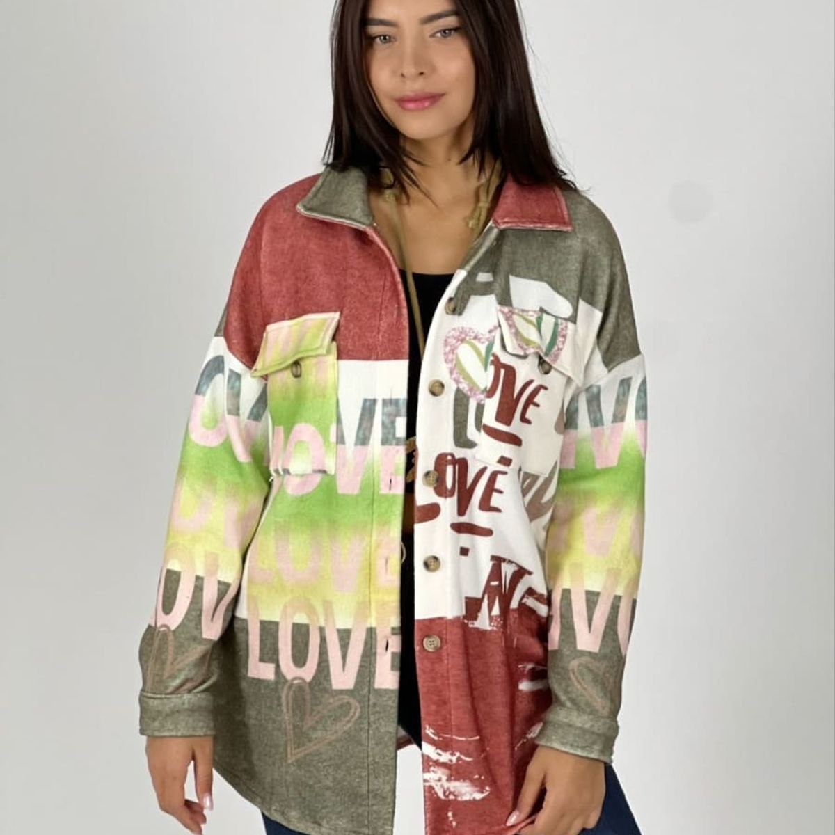 ENIGMATICA BOUTIQUE - Chaqueta Gamuza Mujer Con Bolsillos abotonada Modelo Mariana