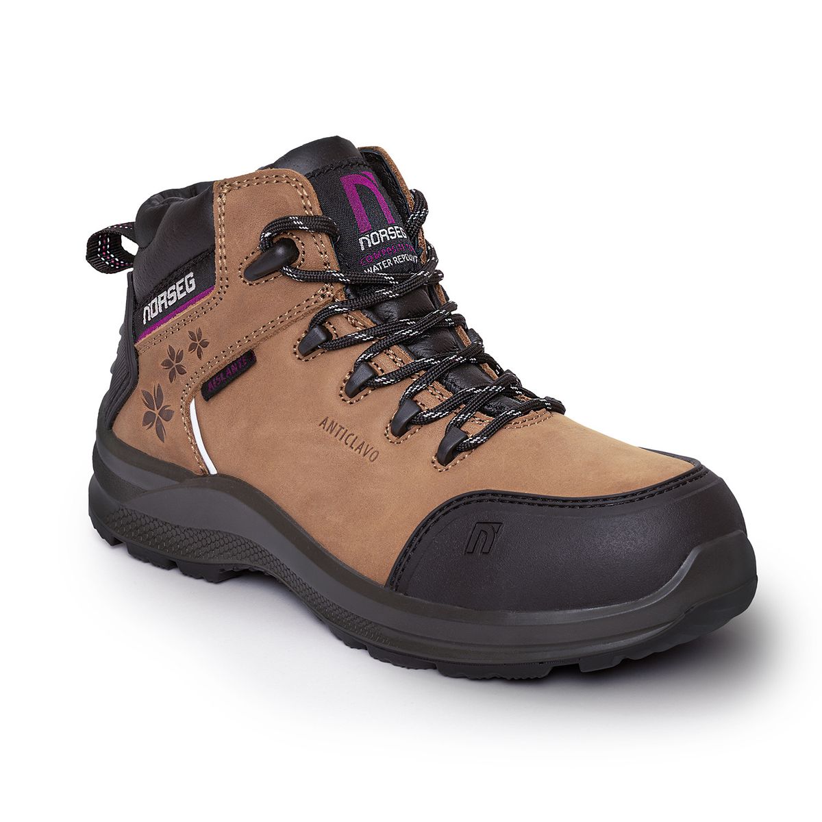 NORSEG - Zapato de Seguridad NS 591 ERIKA Café Mujer NORSEG