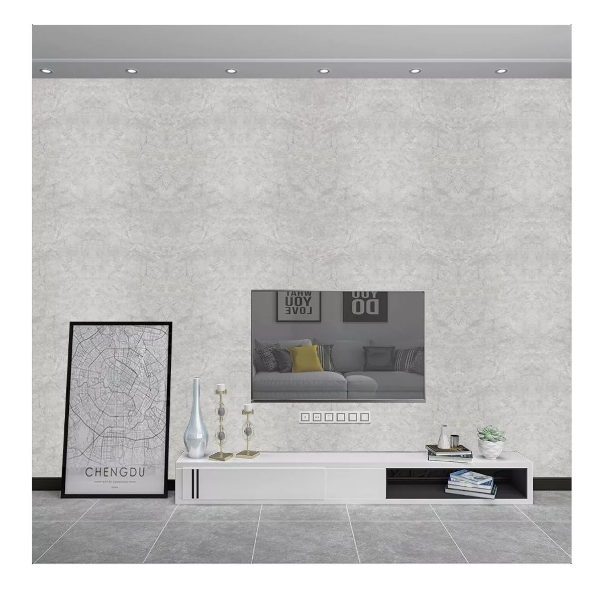 GENERICO - Papel Mural Autoadhesivo Mármol Ladrillo Pared Y Piso 60x300