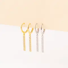 BOAZ JOYAS - ARGOLLAS DORI BAÑADAS EN ORO BLANCO.-