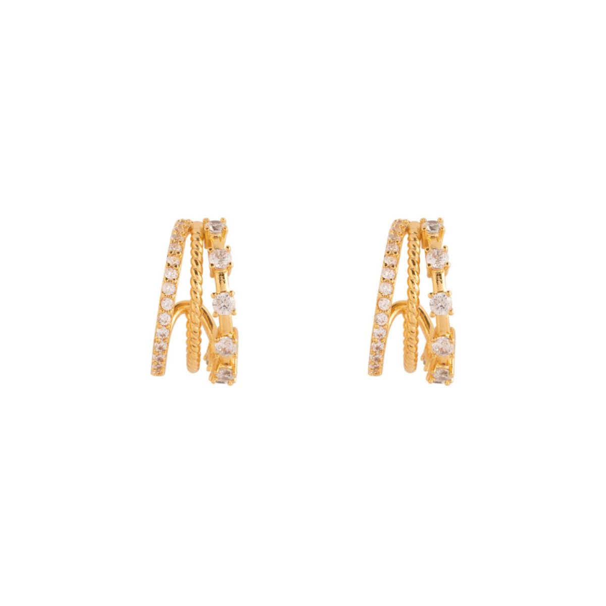 BOAZ JOYAS - ARGOLLAS ELLIS BAÑADAS EN ORO